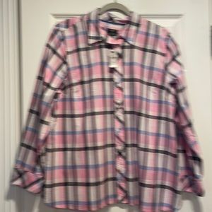 Talbots plaid Blouse